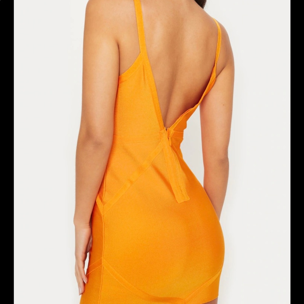 strappy square plt neck bodycon dress